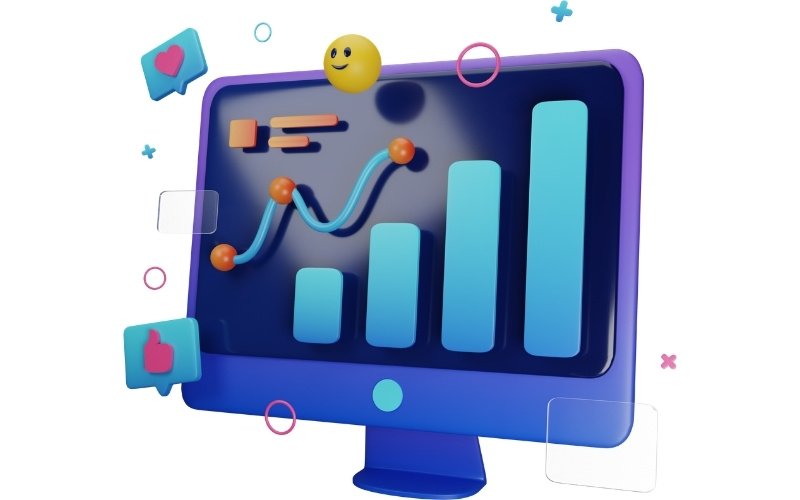 Website traffic analytics showing low visitors and SEO optimization strategy concepts